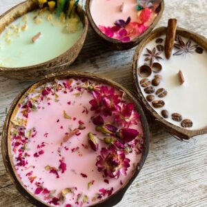 Scented Candles Made from Dried Flowers