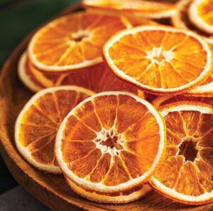 Dried sliced ​​oranges