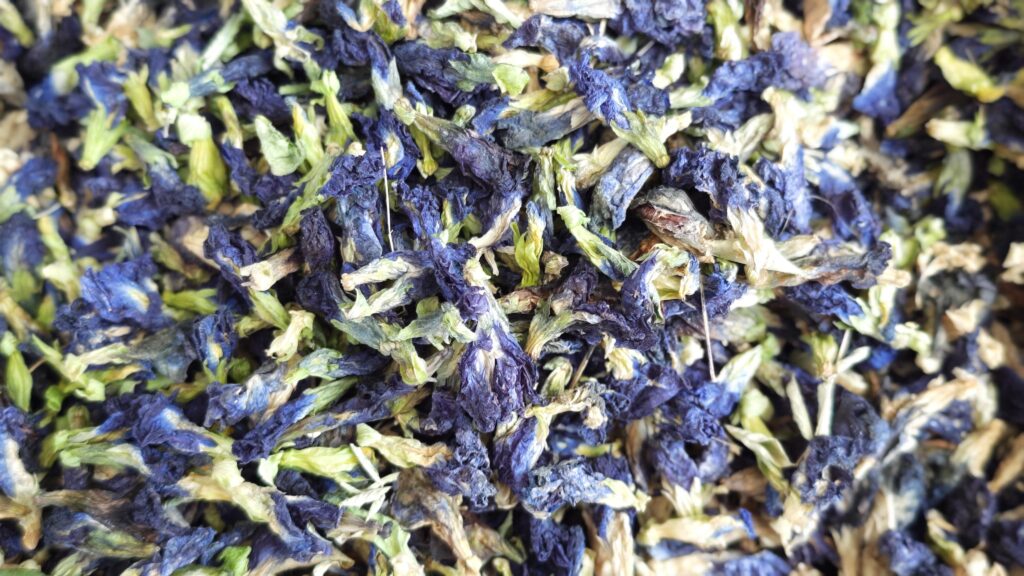 Dried butterfly pea flowers