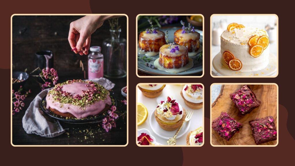 Using dried flowers in cakes