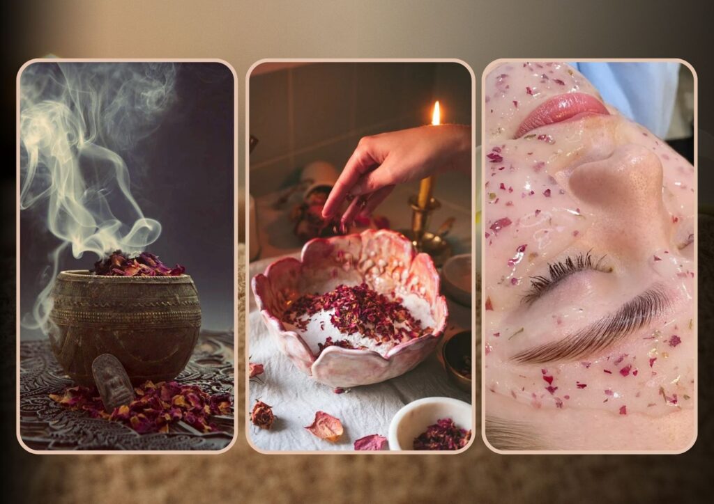 Dried flowers in beauty products